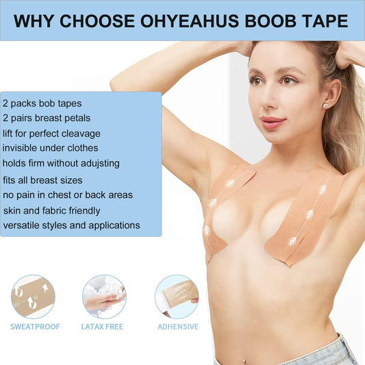 Boob Tape for Breast Lift - Invisible Support & Push Up Bra Alternative