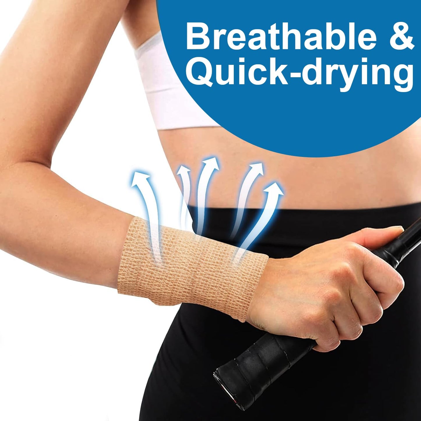 Self-Adhesive Cohesive Bandage Wrap 2" x 4.9 Yard - Athletic Sports Tape | ohyeahus