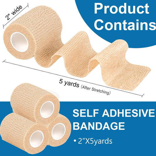 Self-Adhesive Cohesive Bandage Wrap 2" x 4.9 Yard - Athletic Sports Tape | ohyeahus