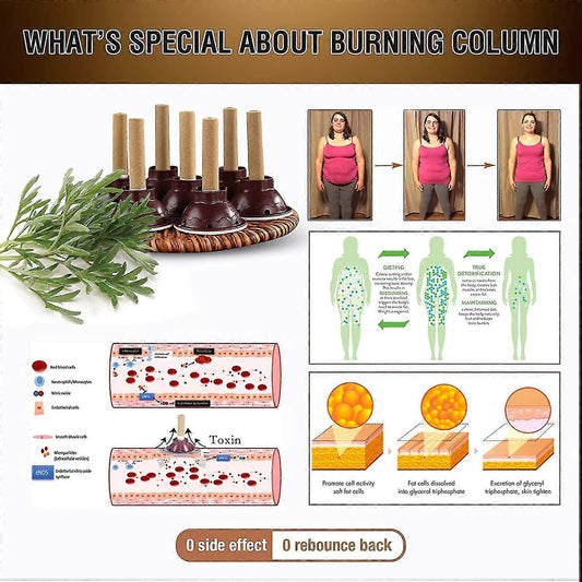 Moxibustion Gathering Energy & Detoxification Slimming Burning Column,moxa Stick 20pcs