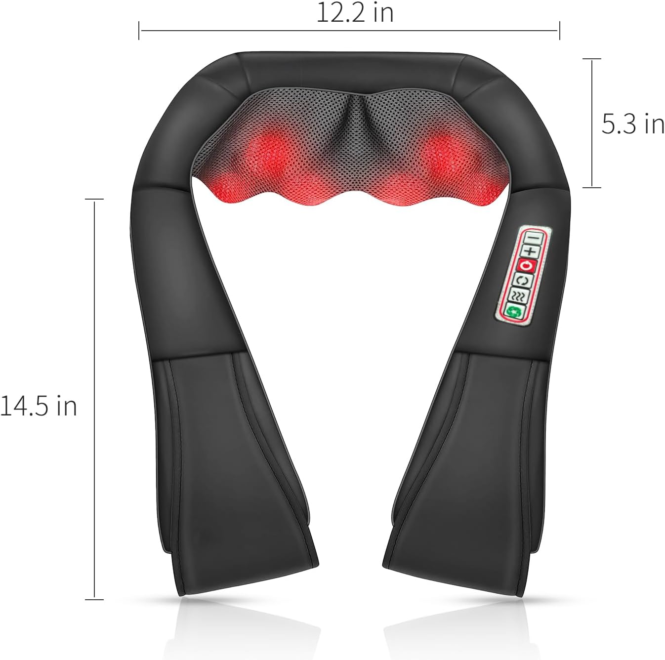 Shiatsu Neck & Shoulder Massager with Heat - Deep Tissue Kneading
