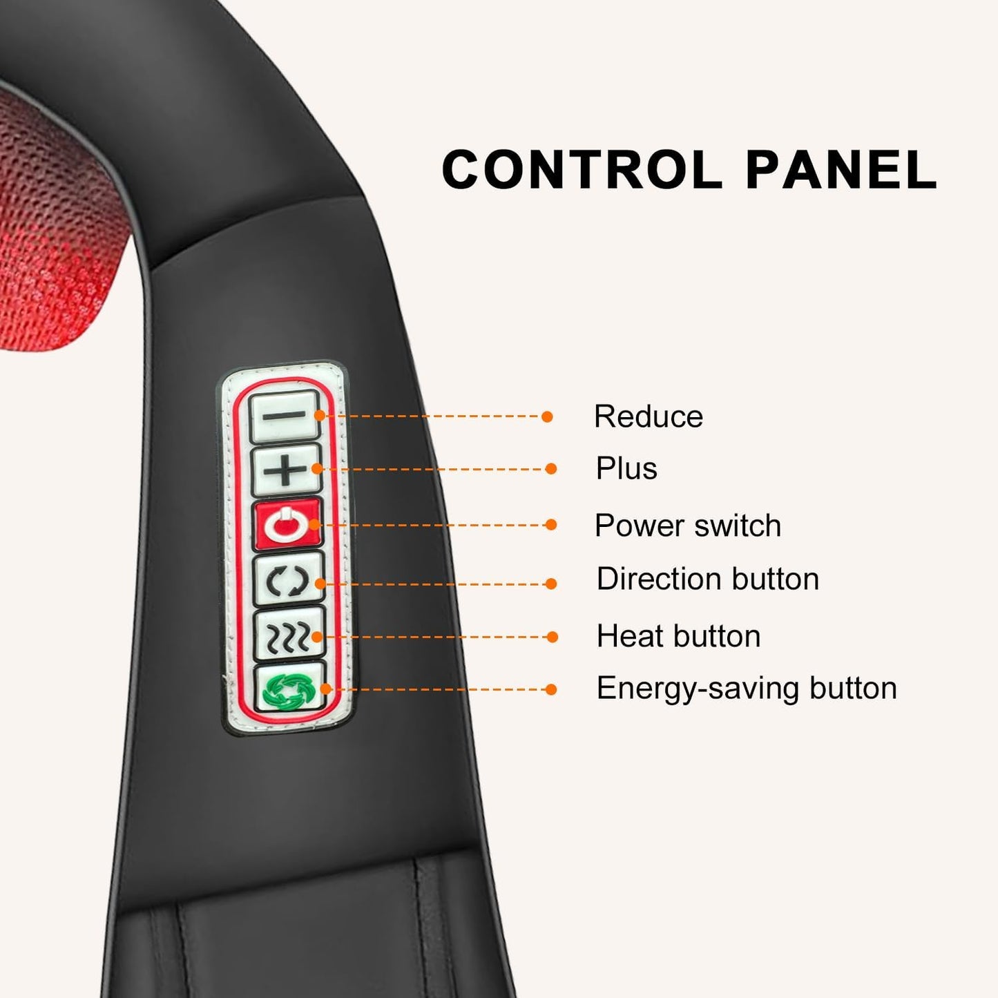 Shiatsu Neck & Shoulder Massager with Heat - Deep Tissue Kneading