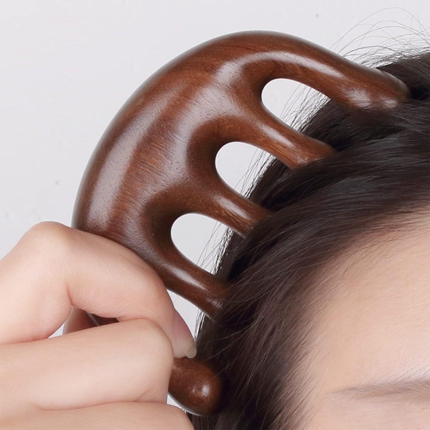 Wooden Massage Comb with Wide Tooth, Natural Wooden Massage Comb, scalp Massager Round Tooth Comb, Face Lift Tools for Fatigue Relief Point Massage and Scraping Manual Lymph Drainage Massage