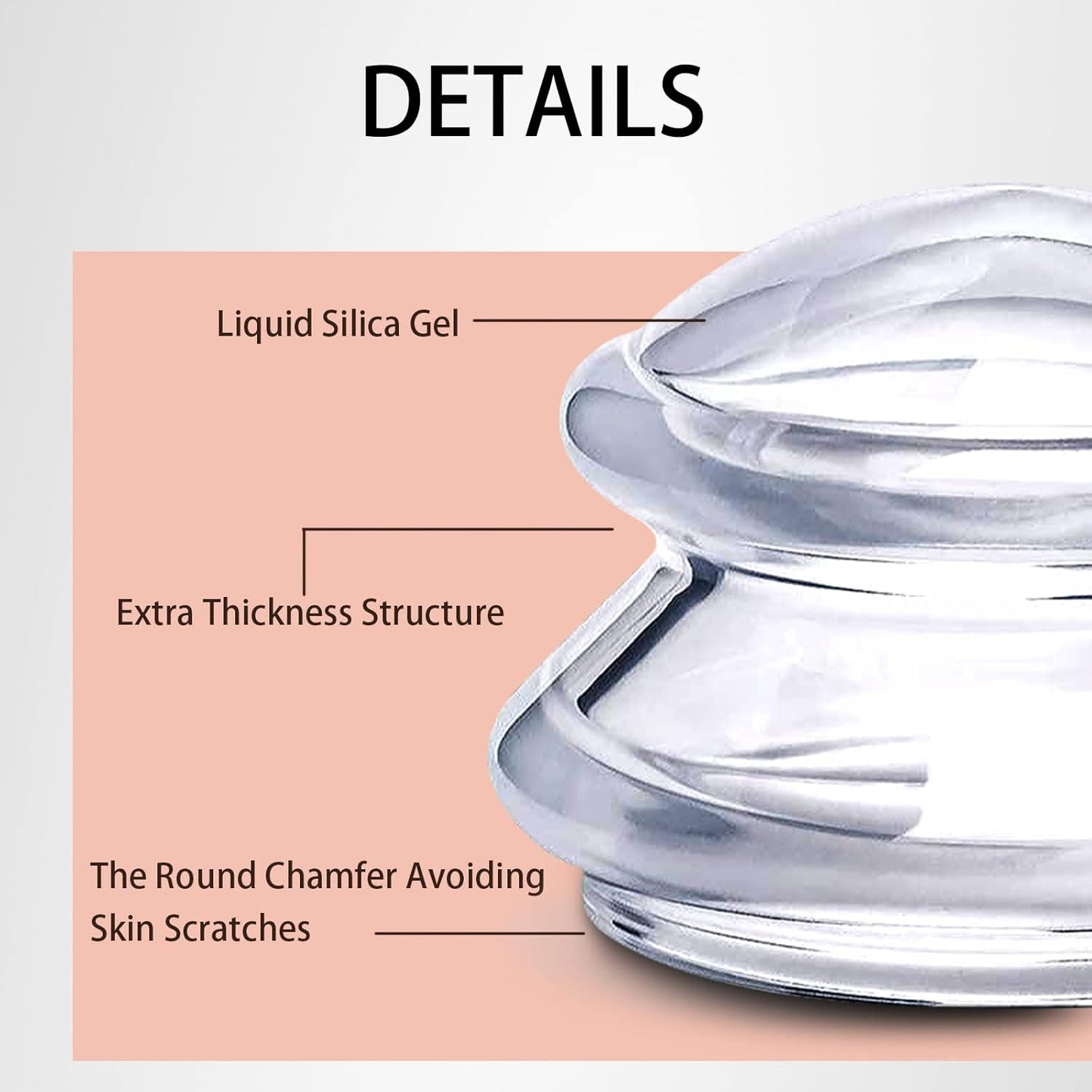 Cupping Therapy Sets -Silicone Cups Set Firm (7 pcs) for Muscle Soreness Pain Relief Body Neck Knee, Self Massage Tool, Deep Muscle Massager, Anti Cellulite Joint Pain Recovery