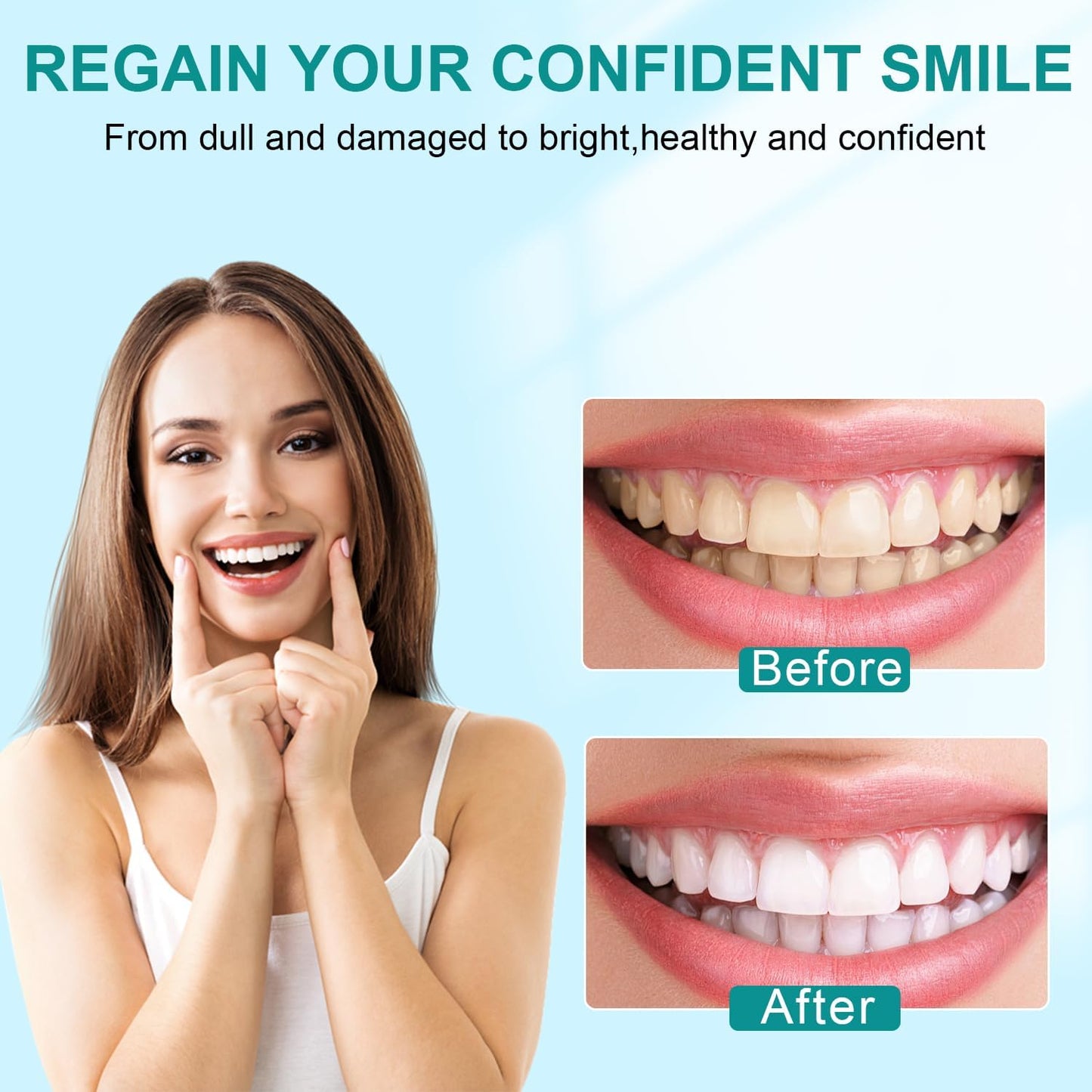 Water Dental Flosser for Teeth Pick:4 Modes Cordless Portable Oral Irrigator 320ML Larger Tank 6 Jet Tips Water Teeth Cleaner IPX7 Waterproof Rechargeable Flossing Cleaning Picks for Home Travel