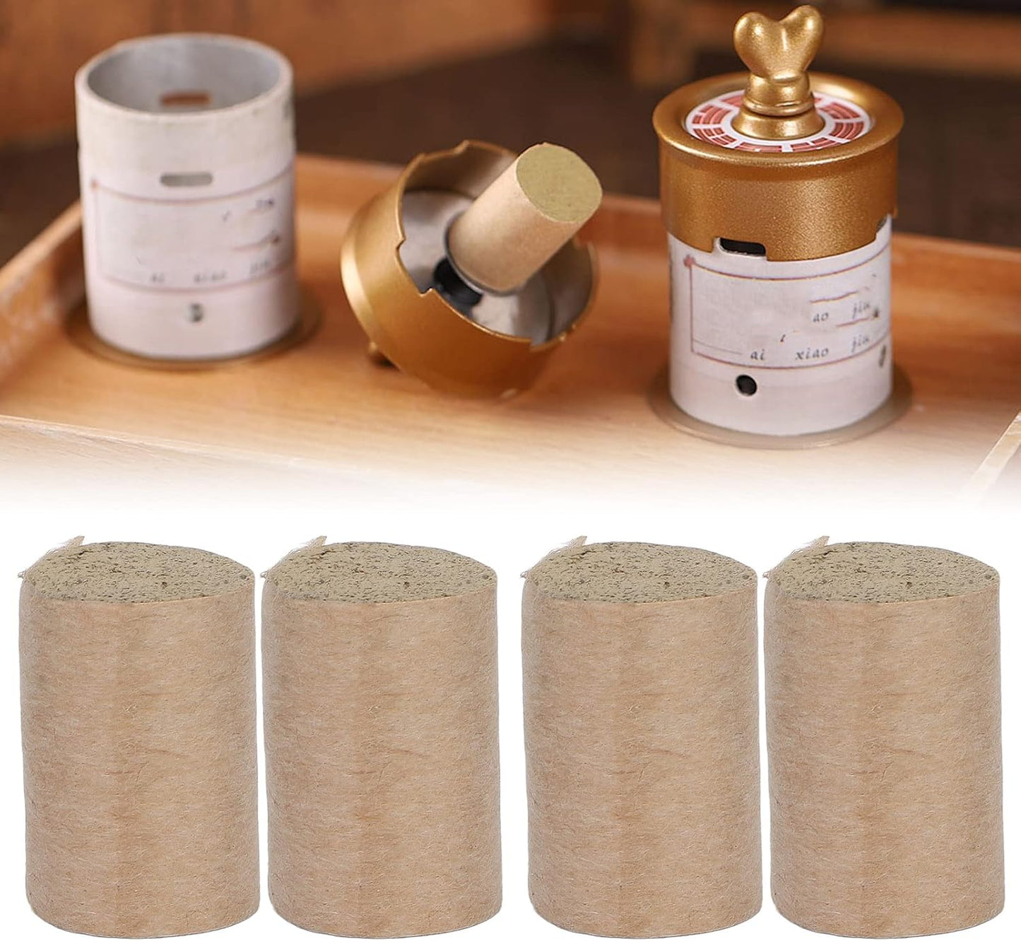Moxa Sticks, 54 Pieces Moxa Cone 10:1 Household Portable Natural Chinese Mugwort Therapy Moxibustion Stick Roll for Pain Relief and Relaxation