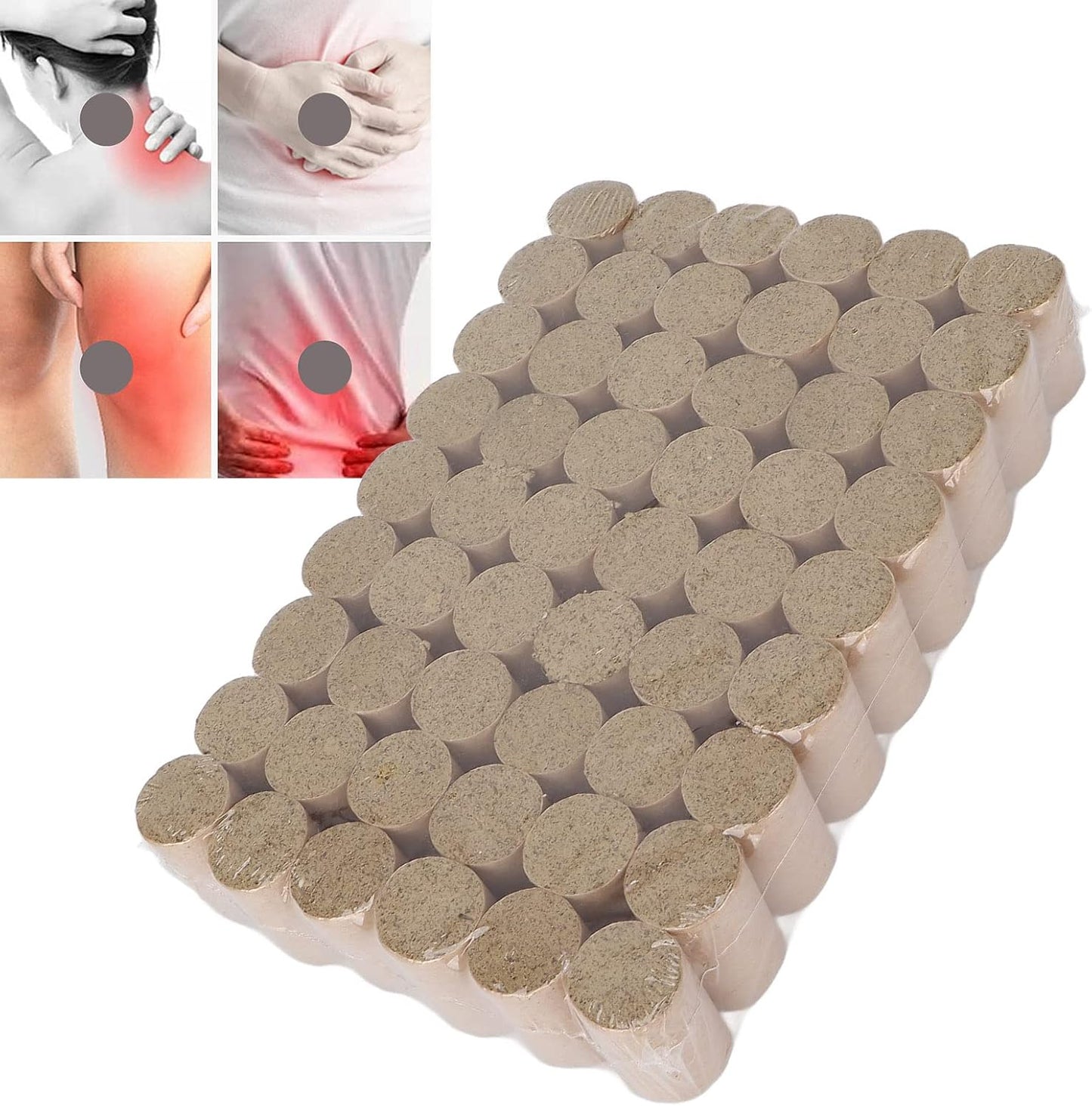 Moxa Sticks, 54 Pieces Moxa Cone 10:1 Household Portable Natural Chinese Mugwort Therapy Moxibustion Stick Roll for Pain Relief and Relaxation