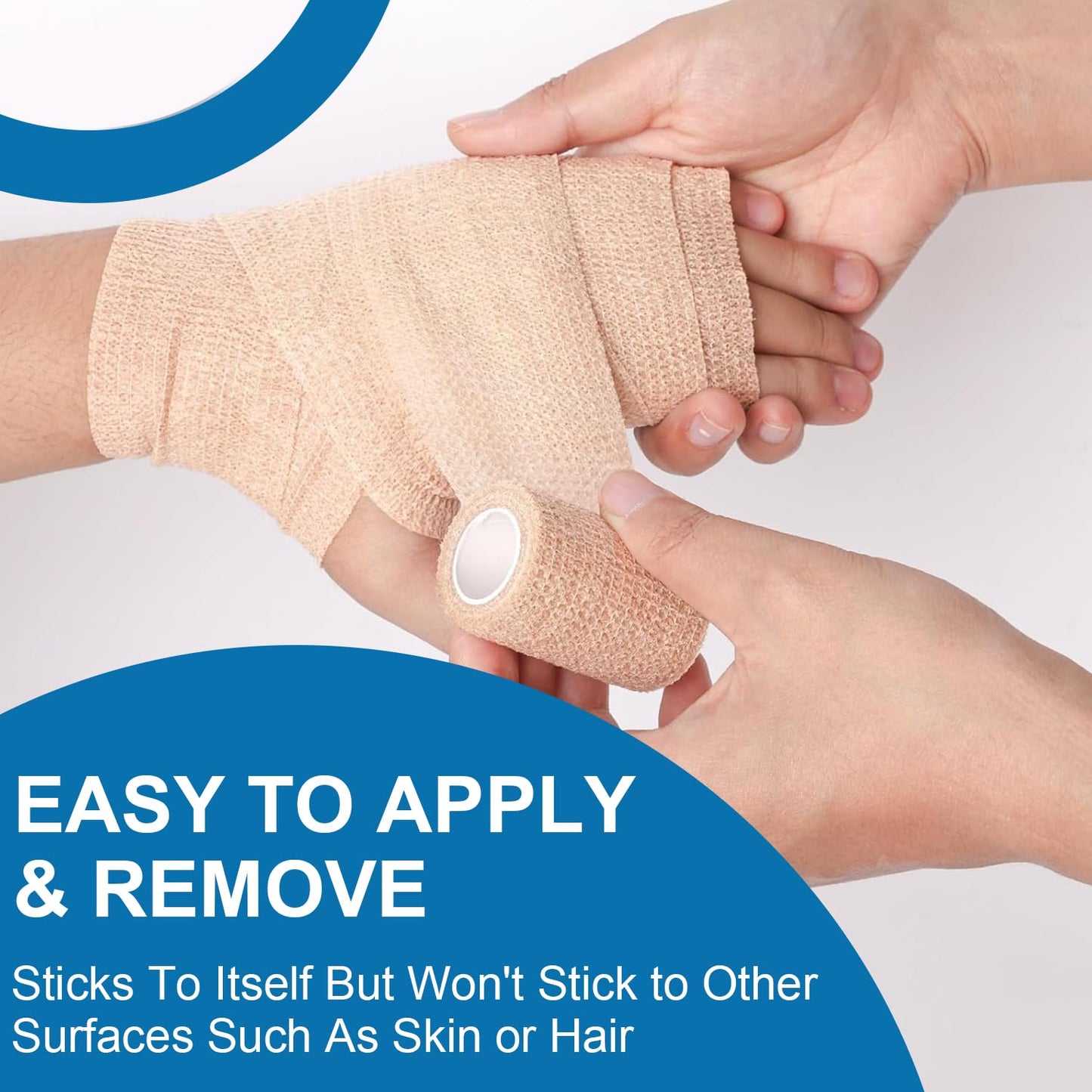 Self-Adhesive Cohesive Bandage Wrap 2" x 4.9 Yard - Athletic Sports Tape | ohyeahus