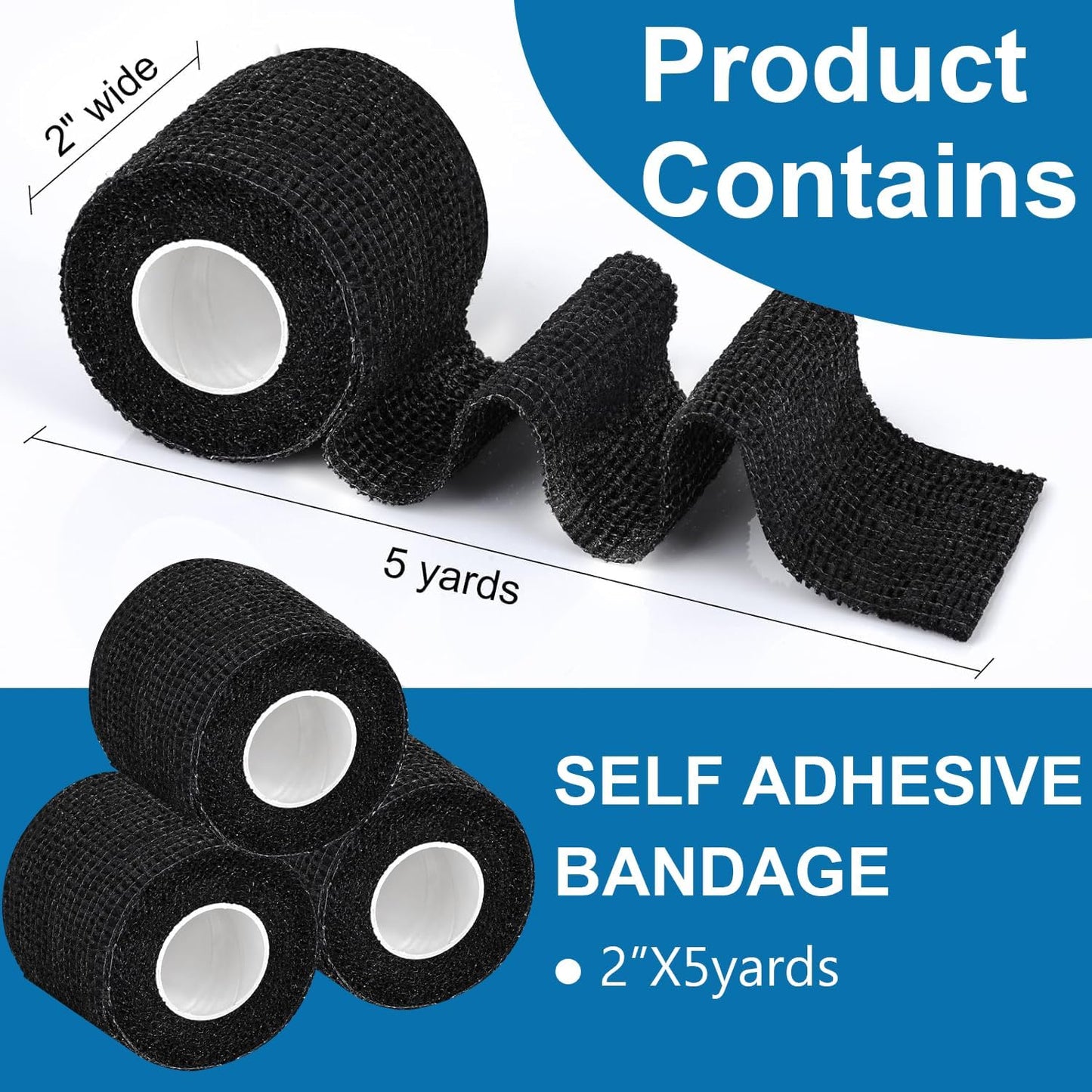 Self-Adhesive Cohesive Bandage Wrap 2" x 4.9 Yard - Athletic Sports Tape | ohyeahus
