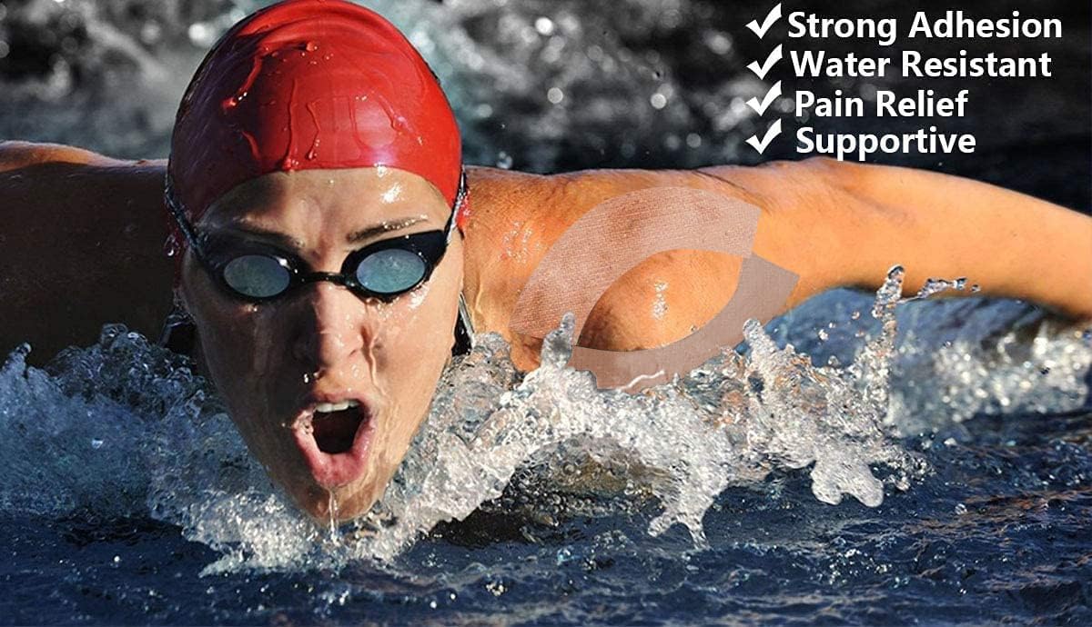 Kinesiology Tape 3 Rolls - Waterproof Sports Tape for Muscle Support