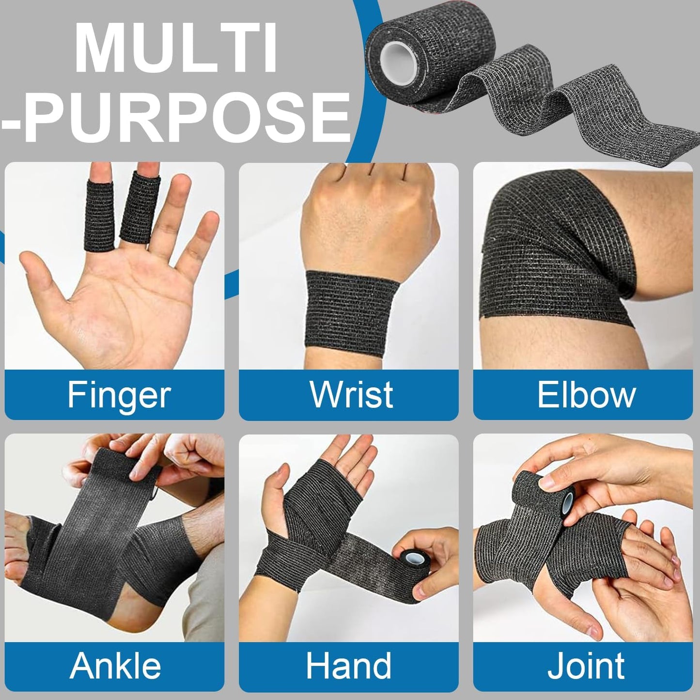 Self-Adhesive Cohesive Bandage Wrap 2" x 4.9 Yard - Athletic Sports Tape | ohyeahus