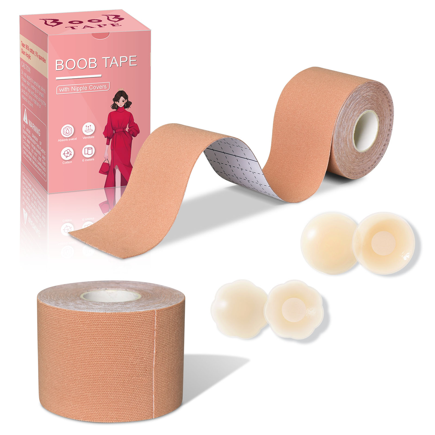 Boob Tape for Breast Lift - Invisible Support & Push Up Bra Alternative